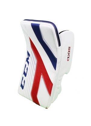 CCM AXIS PRO INTERMEDIATE GOALIE BLOCKER - 2020 - White/Red/Blue - Front