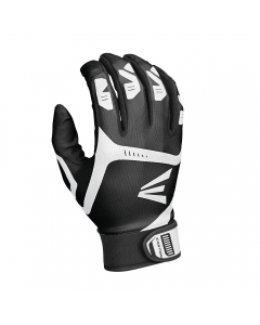 EASTON GAMETIME ADULT BATTING GLOVES - Black/Black